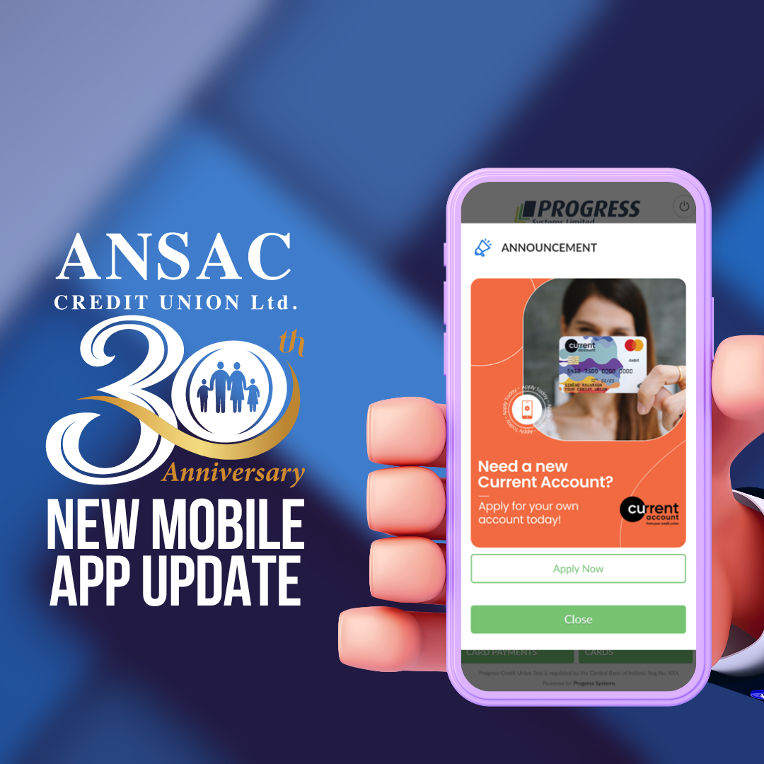 New App Update - You can now apply for our low-fee current account on our app!