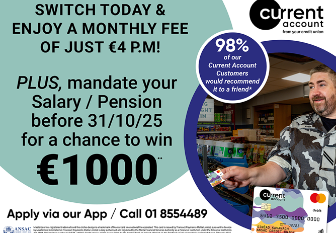 Current Account Promotion €1000 to be won!