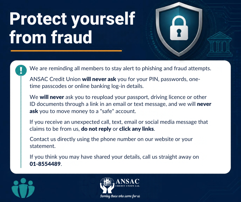 Stay alert to phishing and fraud attempts