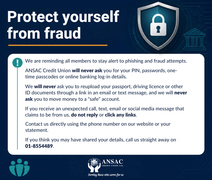 Stay alert to phishing and fraud attempts