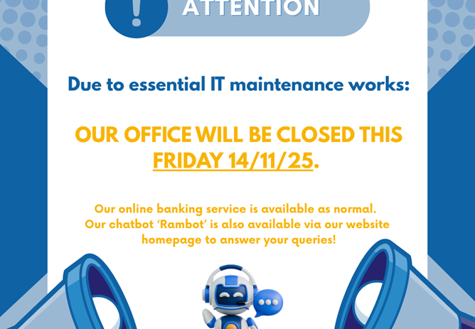 OFFICE CLOSURE ON 14TH NOVEMBER 2025