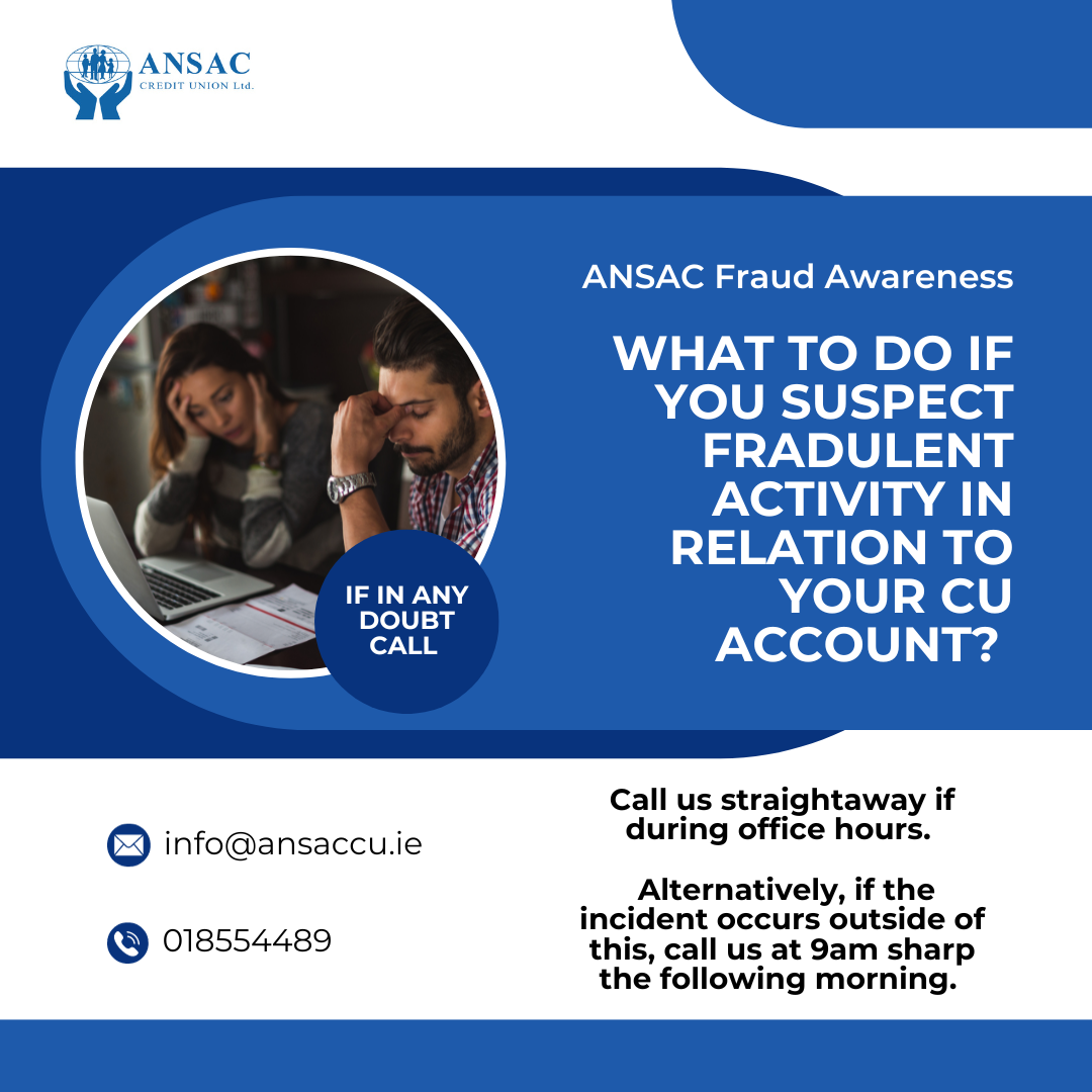 What to do if you suspect your ANSAC account has been targeted by fraudsters