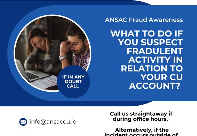 What to do if you suspect your ANSAC account has been targeted by fraudsters